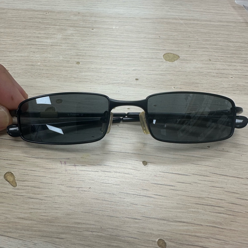 Polaroid Black Rectangular Sunglasses